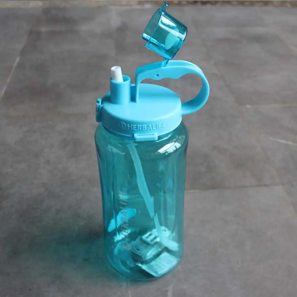 Зазор 1Л/2л негабаритная бутылка для воды 1000/2000 мл модный портативный Herbalife питание изготовленный на заказ шейкер Спортивная бутылка для воды - Цвет: 2000ml blue