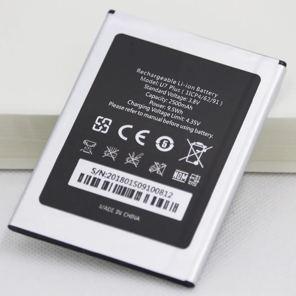10pcs/lot New Internal Cellphone Battery U7 plus For Oukitel MAX 2500mAh Replacement Mobile Phone rechargeable battery | Мобильные