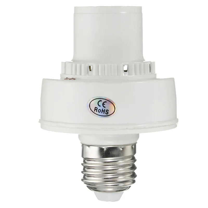 AC 220V E27 звуковой голосовой светильник с переключателем задержки, светодиодный держатель лампы