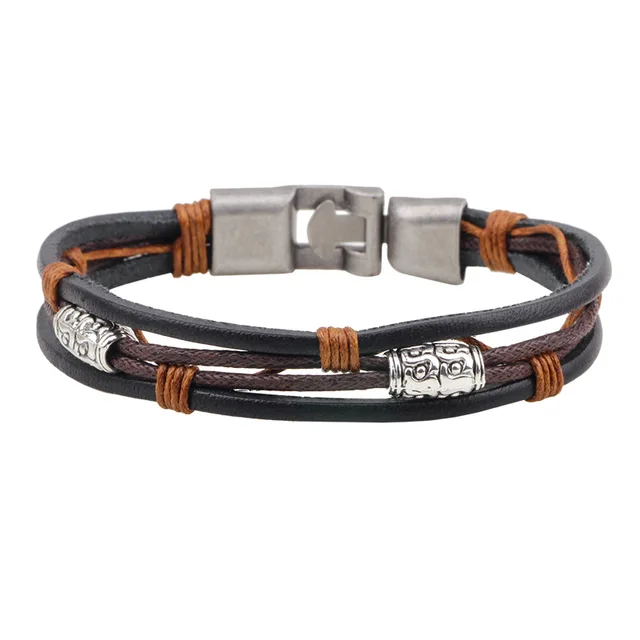 Mdiger Brand Fashion Jewelry Vintage Bronze Alloy Men Bracelet Mdiger Brand Fashion Jewelry Vintage Bronze Alloy Men Bracelet Creative Design Gifts Leather Cord Bracelets S