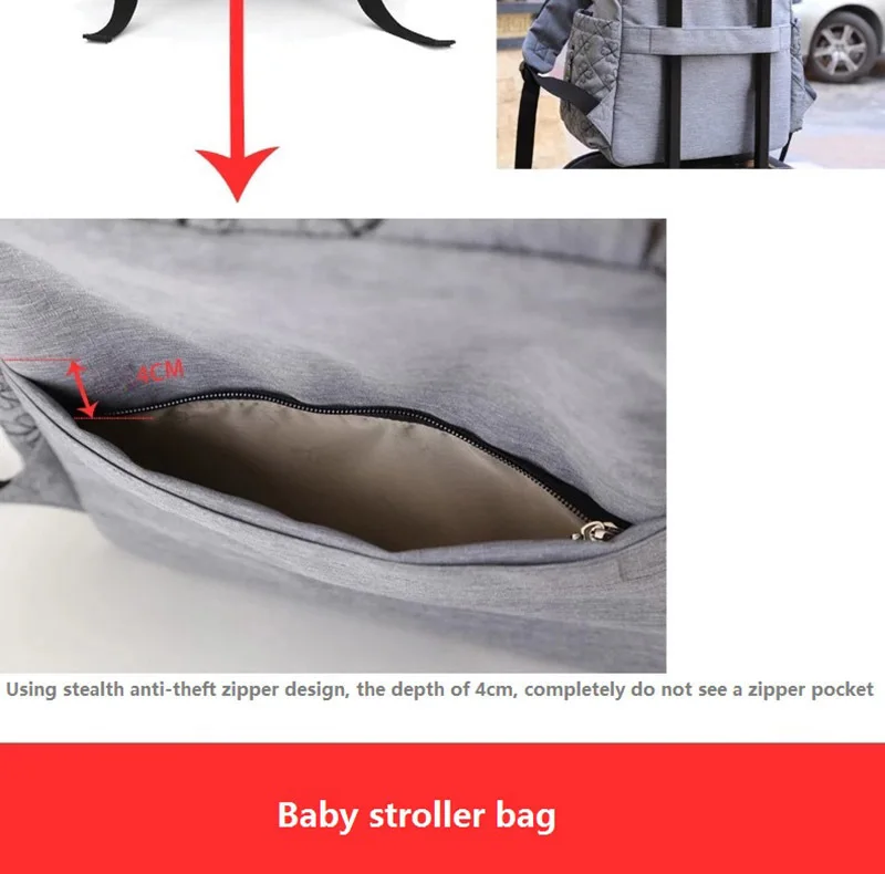 Diaper Bag Fashion Mummy Maternity Nappy Bag Brand Baby Travel Backpack Diaper Organizer Nursing Bag For Baby Stroller