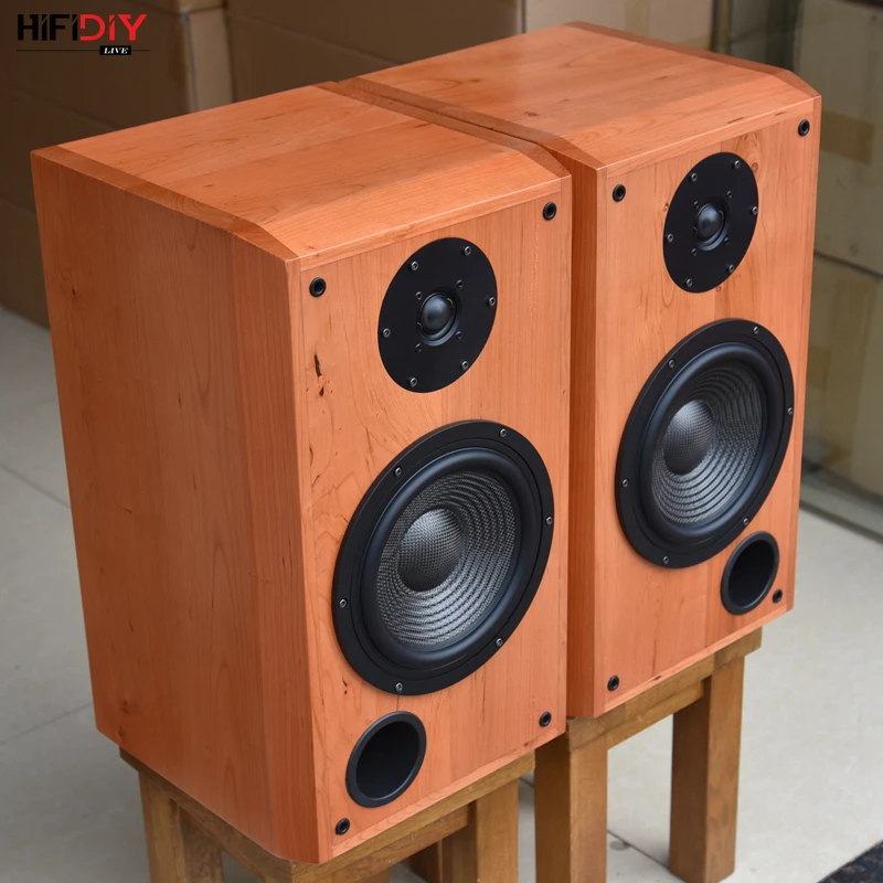 HIFIDIY LIVE cherry полностью натуральное дерево 8 дюймов колонки 200 Вт* 2 HIFI DIY пассивный аудио 2,0 книжная полка звуковая коробка T8 SM-814TT