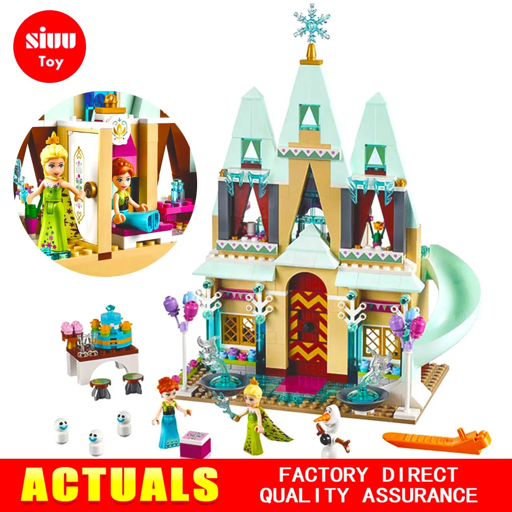 

Arendelle Castle Celebration 41068 Girl Friends LELE 79277 Compatible with Legoe building blocks Model toys hobbies for children