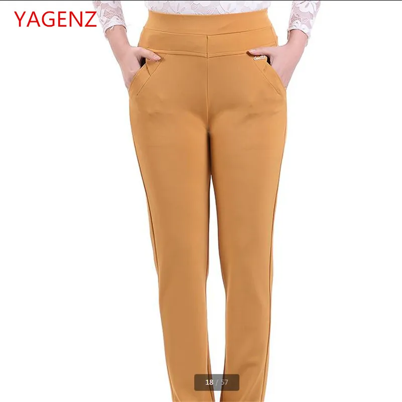 High quality Tall waist Women casual pants 2018 trousers women's plus