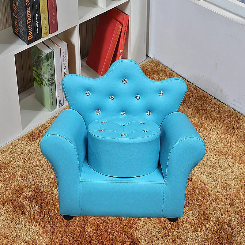 Детский диван для младенцев с милой короной для малышей, диваны с табуреткой, мини-принцесса, Детские диванные кресла, кресло для гостиной, шезлонг - Цвет: model -C