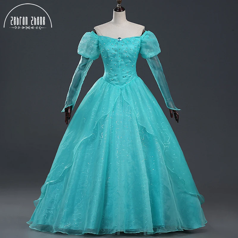 

Free Shipping The Little Mermaid Ariel Princess Fashion Dress Cosplay Costume For Women Halloween Party Custom Made