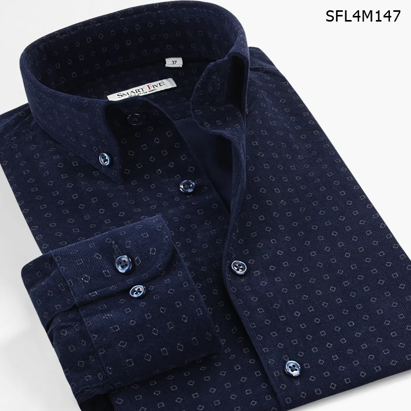 Новая Осенняя Повседневная рубашка с длинным рукавом, мужские рубашки в клетку, вельветовые облегающие рубашки больших размеров XS L XL XXL XXXL XXXXL 5XL 6XL - Цвет: sfl4m147