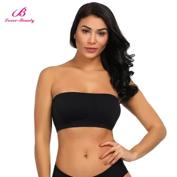 

Women One-Piece Bras Seamless Tube Tops Bandeau Crop Top Bra Sexy Lingerie Wire Free Full Cup Casual Sports Padded D