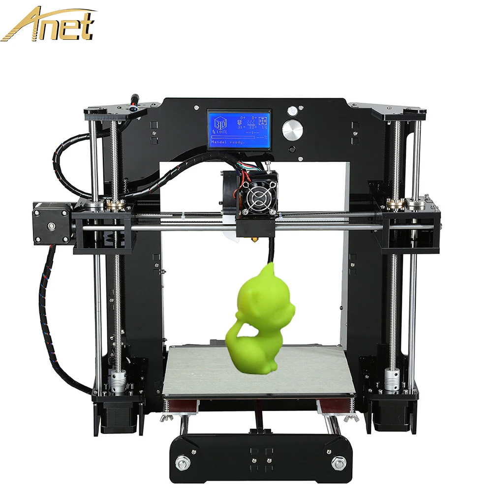 New Anet A6/A8 Aluminium Hotbed Precision Reprap Prusa i3 DIY 3d Printer Kit With Free 10m Filament Card Software