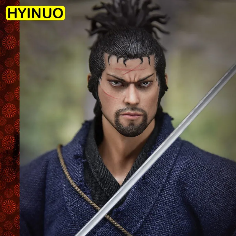 Tanie 1 6 skala WOLFKING WK89015A Miyamoto Musashi 2.0 garnitur zestaw figurek Sculpt Model 12 pełny zestaw figurka ciało lalki zabawki