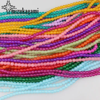 

Crystal Glass Beads Candy Color Round Ball Beads Size 4mm 6mm 8mm For DIY Jewelry Accessories