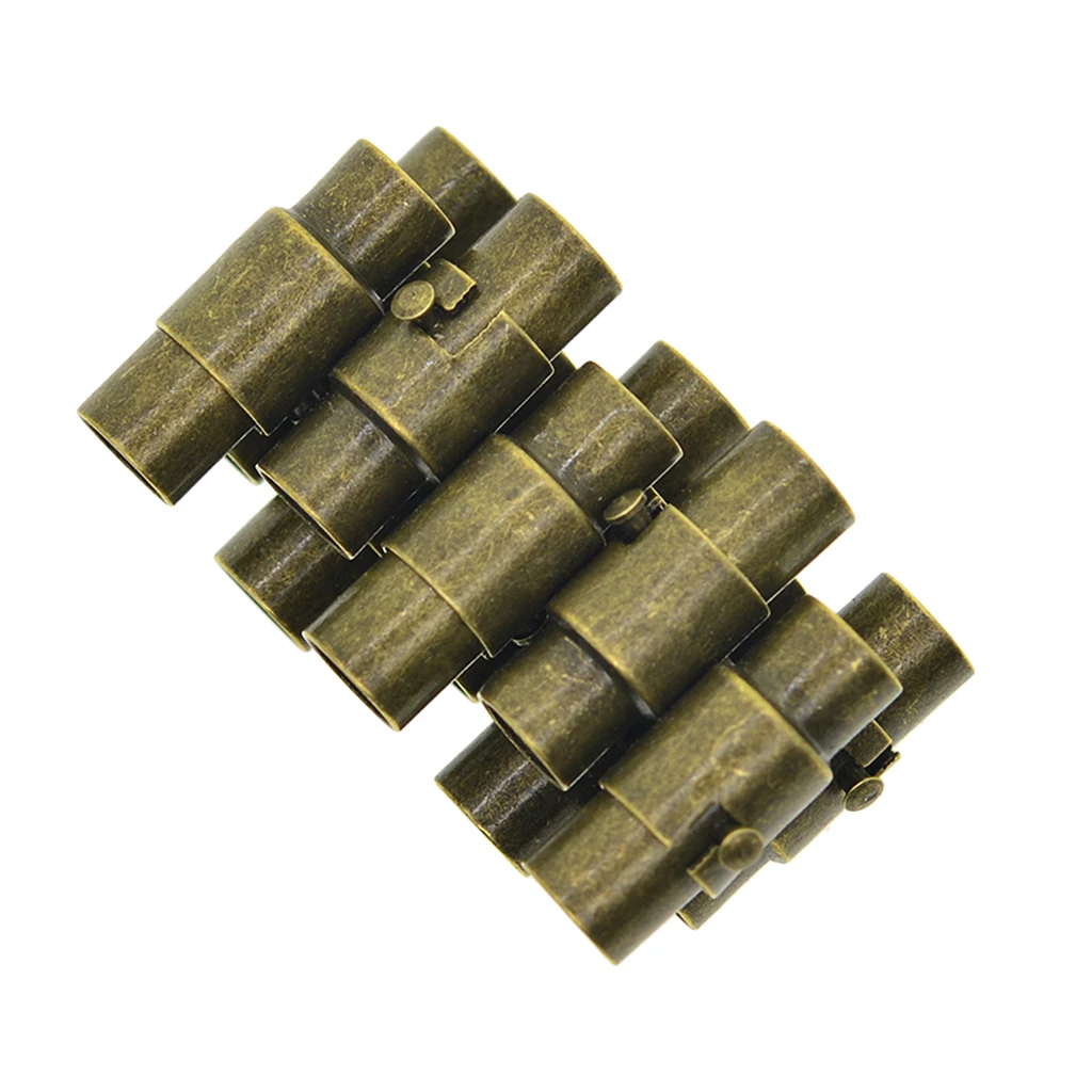 6mm 10 Sets Copper Leather-Kumihimo Glue In Tube Magnetic Clasp DIY Bracelet