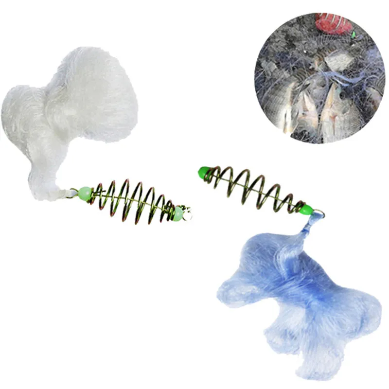 

Bait Feeder Fishing Net 1 Piece 1 Meter Length Monofilament Fishing Net with Spring Cage Mesh Size 1.5cm-6.5cm