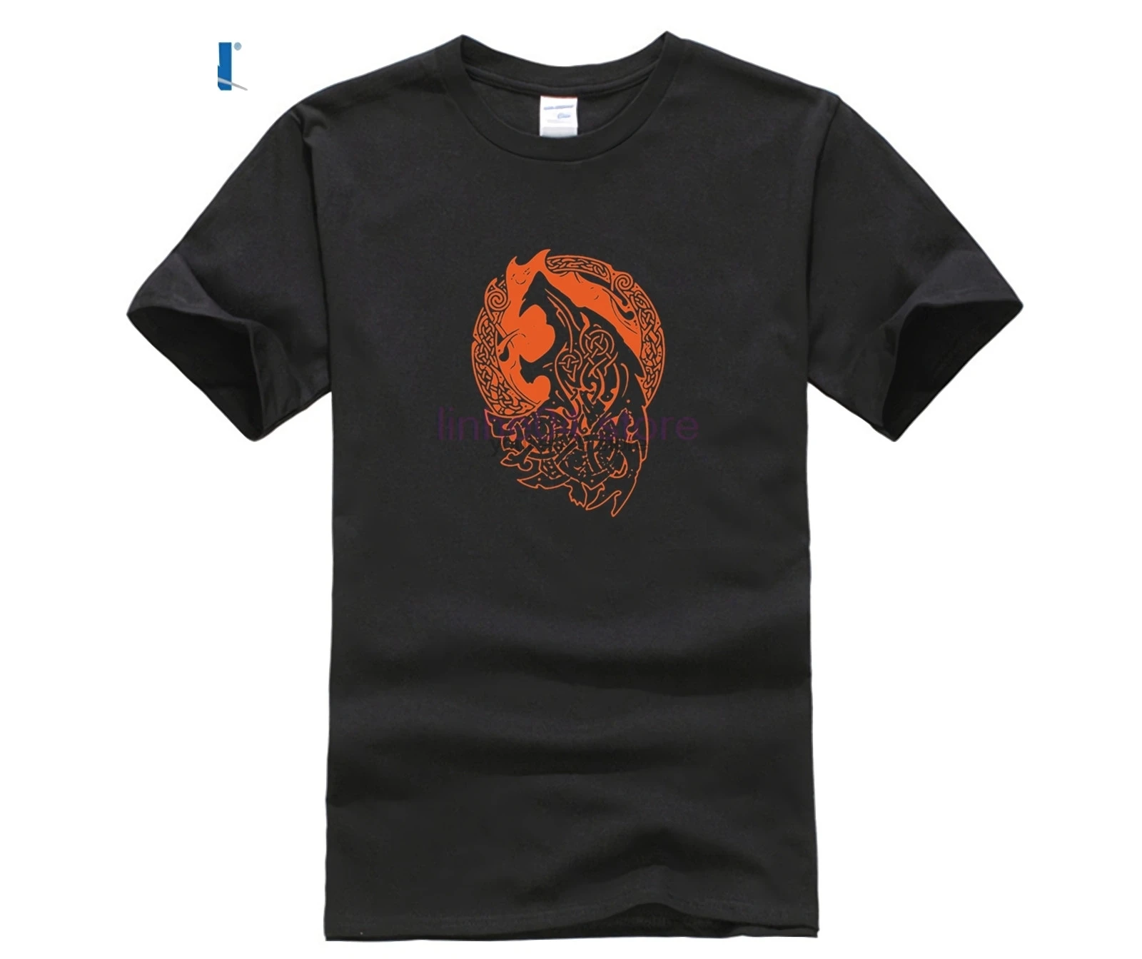 

2019 Vestido de verano Viking Fenrir wolf T shirt Men Viking T-shirt vikings shirt nature cotton hipster tshirt camisetas hombre