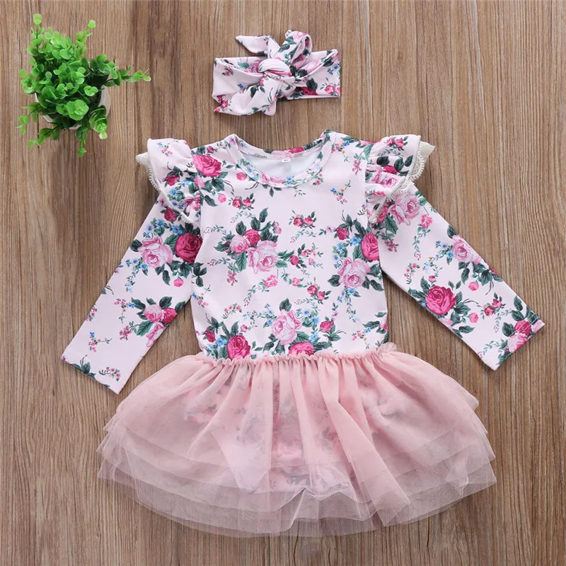 Детское летнее платье с длинным рукавом и цветочным кружевом|dress dress dress|infant baby girl