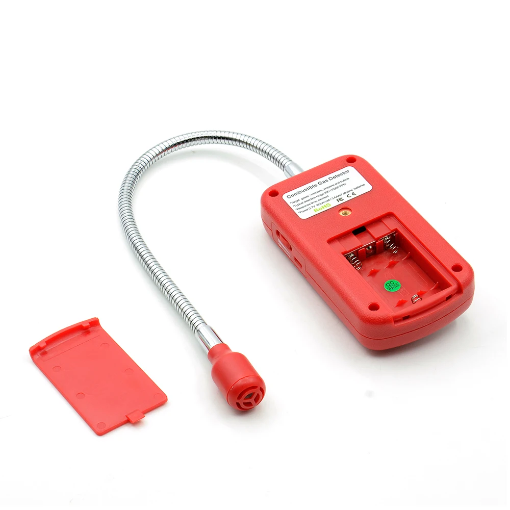 Чувствительный полезный анализатор газа детектор горючего газа портативный тестер утечки газа определение местоположения со звуковым сигналом-светильник