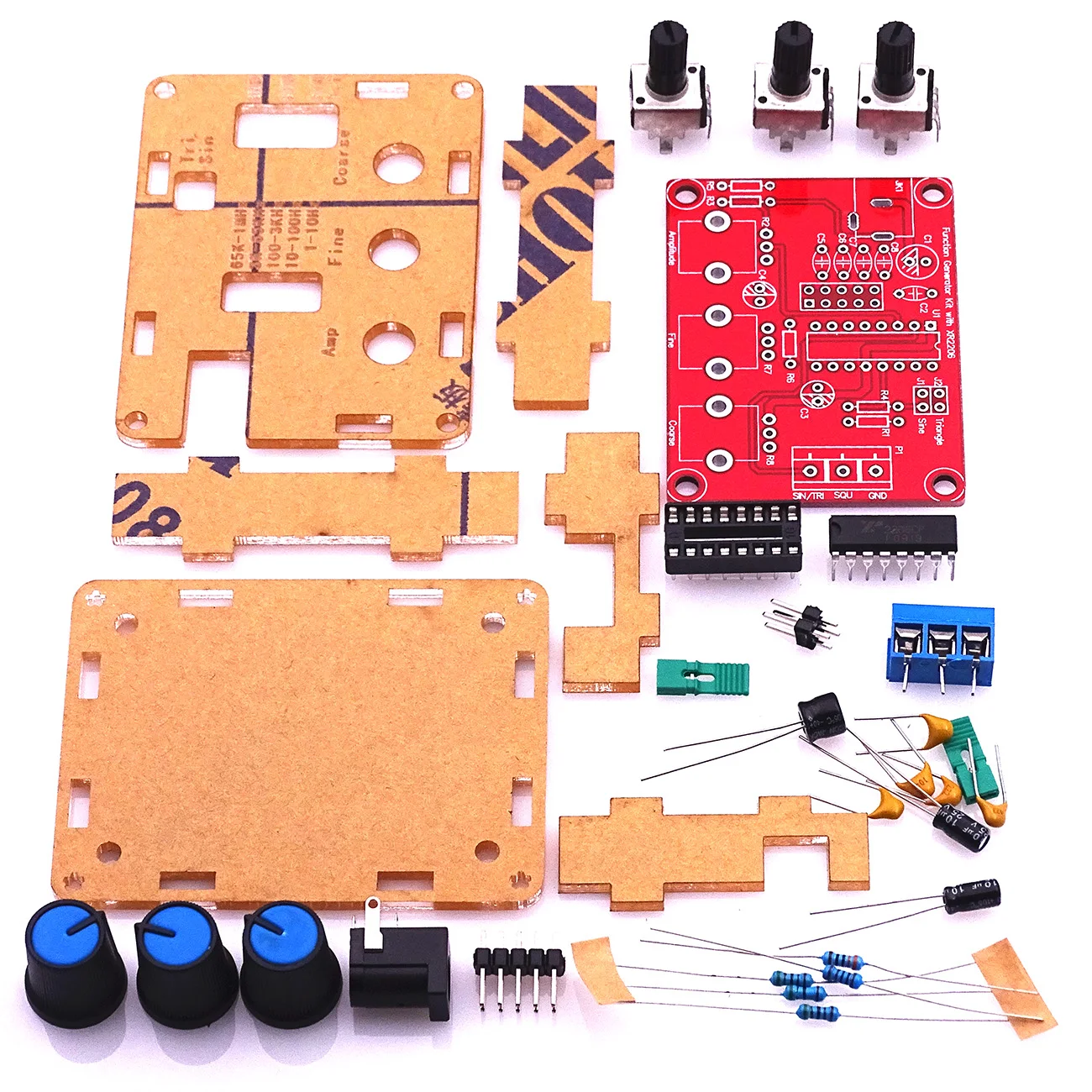 

Electronic Diy Kit XR2206 Function Signal Generator Sine, Triangle, Square Output 1HZ-1MHZ Adjustable Frequency Amplitude