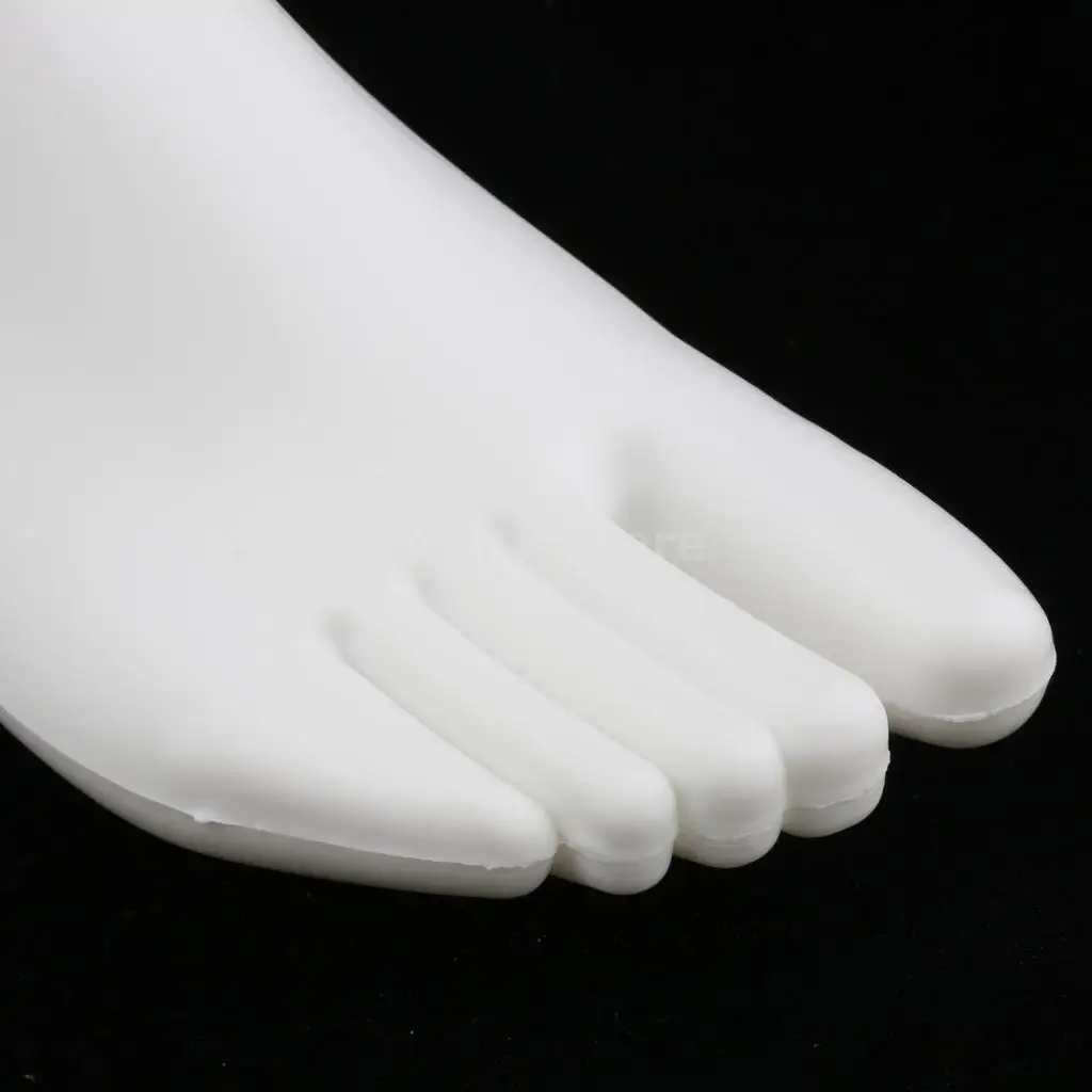 Pair 22cm Female Feet Mannequin Sock Shoes Sandal Ankle Chain Display Foot Model Stand, Plastic