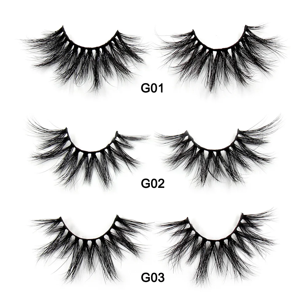 LEHUAMAO 25mm Eyelashes 3D Mink False Eyelash Long Wispy Fluffy Curly Lashes Cruelty Free Natural Lash Dramatic False Eyelashes