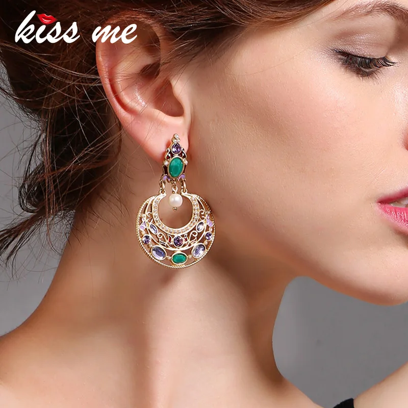 Женские массивные серьги KISS ME классические модные геометрические серьги-капли