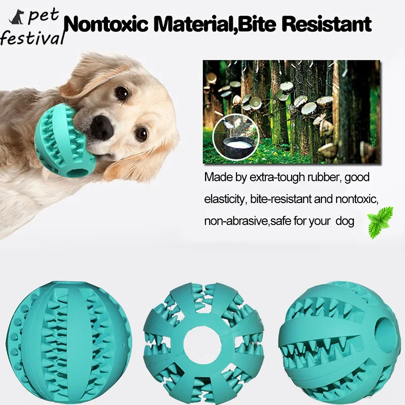 

Pet Festival Pet Toys Funny Interactive Elasticity Ball Dog Chew Toy For Dog Tooth Clean Ball Of Food Extra-tough Rubber Ball