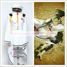 Anime Vocaloid Miku Senbonzakura Cosplay Traje Blanco Uniforme Militar conjunto Completo de Disfraces de Halloween Para las mujeres Por Encargo
