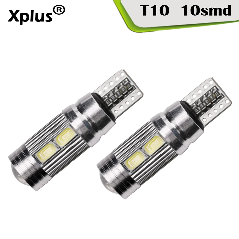 

Xplus 2pcs T10 10SMD Canbus 5630 Led Clearance Lights License Plate Lights Reading Lamp Instrument Light SMD W5W White Red
