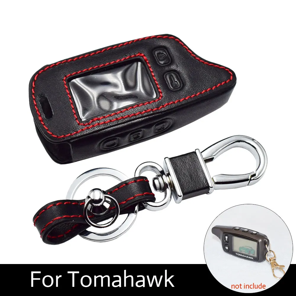 

ATOBABI TW9010 Leather Key Case Remote Skin For Tomahawk TW9020 TW9030 Two Way Car Alarm TW 9010 9030 LCD Remote Protect Cover