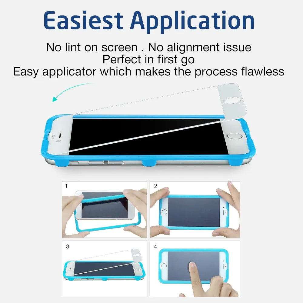 ESR Защита экрана для iPhone 7 8 Plus, белый, черный, полное покрытие, Противоударная прозрачная пленка из закаленного стекла для iPhone8 8 Plus 7Plus