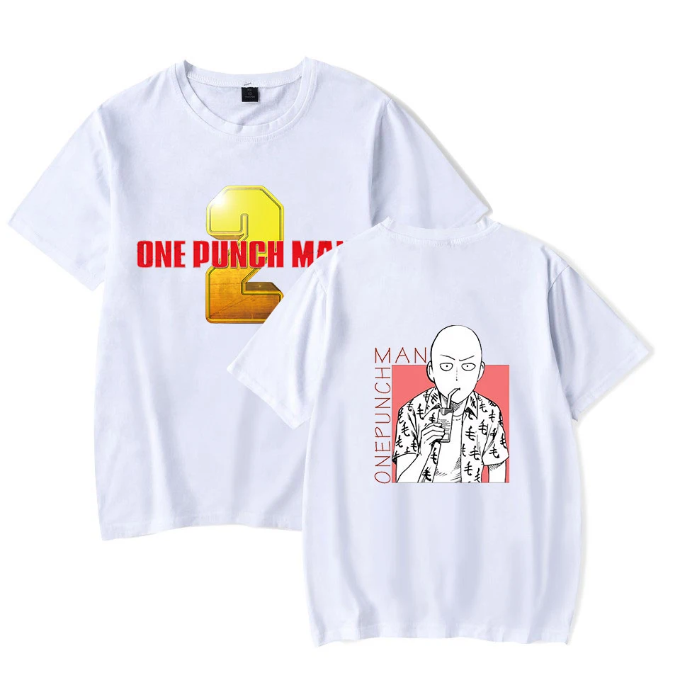 

One Punch Man Season T shirt Cotton White Men/Women Top Wild O Neck Summer One Punch Man Season 2 Print Tshirt Couple Clothes