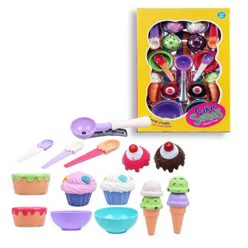 

RCtown 19PCS/Set Children Icecream Cooking Toys Kids Kitchen Educational Toy Play House Toys