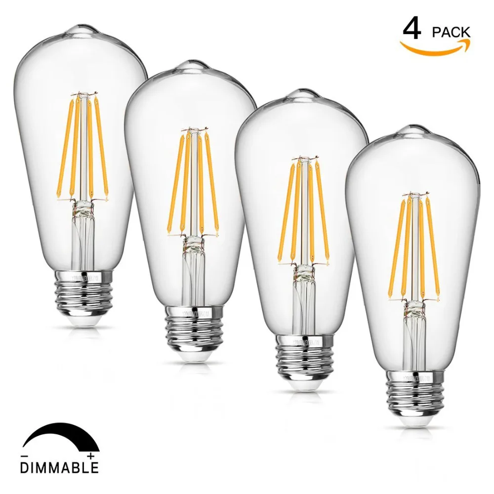 Led Edison Bulb Dimmable 8w Filament Light St64 840 Led Edison Bulb Dimmable 8w Filament Light St64 840