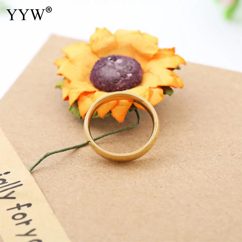 Stainless Steel Silver/Gold/Rose Gold Color Plated Plain Band Finger Ring Unisex For Promised Jewelry Wedding Anniversary Gift