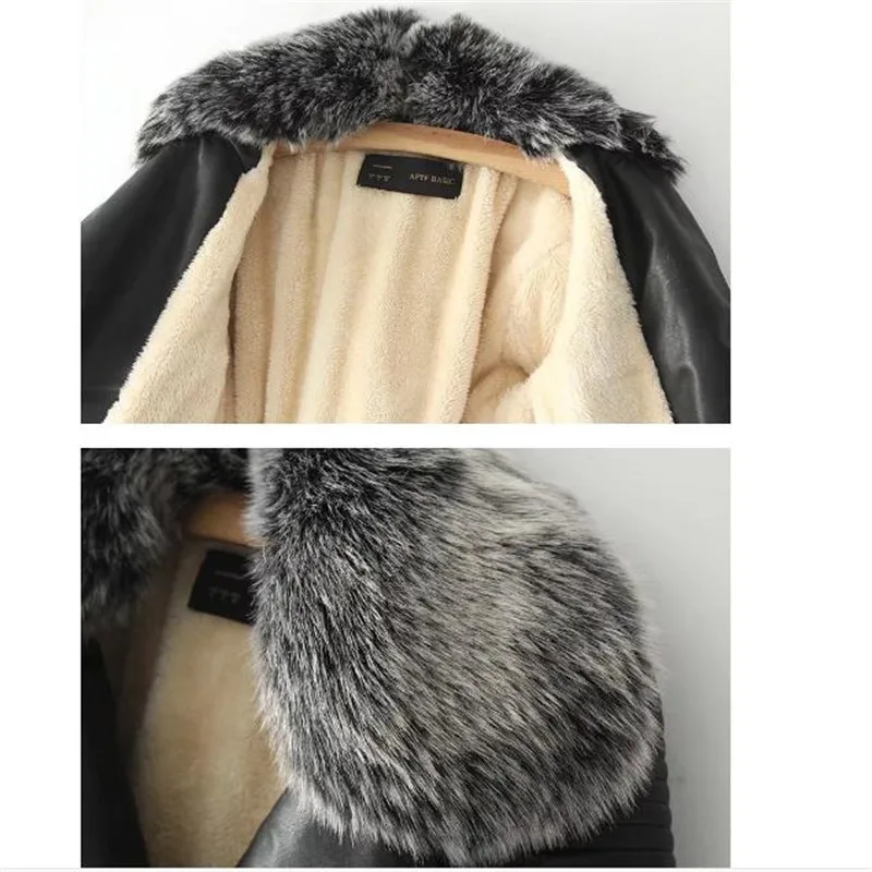 Nouvelle Épais Black 2019 Amovible D'agneau Hiver Red Coréenne Pu Slim Col Laine wine Femmes En Chaud Vêtements Veste Version Pour Cuir TW48U8