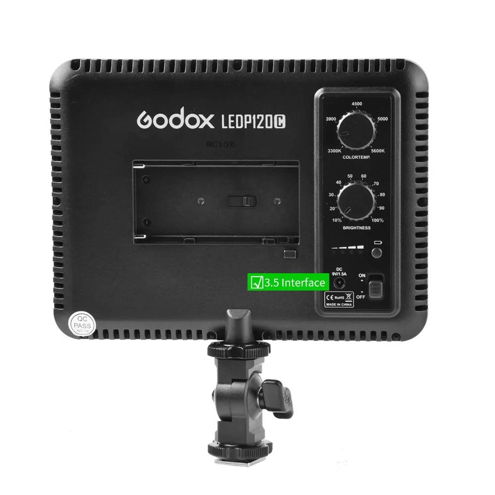  Godox LED Light Ultra Slim P120C Studio Continuous 3300K~5600K LED Video Light Lamp with Battery Fo - 32764832621