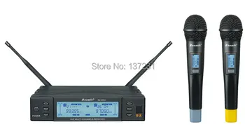 

free shipping UHF PLL 99 Channels Baomic BM-8034A wireless microphone 600-999MHz wireless karaoke microphone professional 3 pin