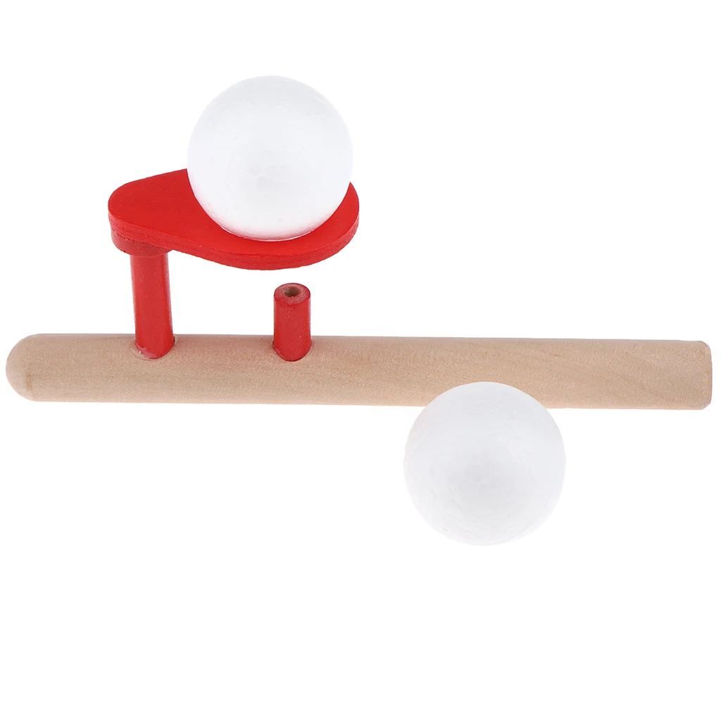 Wooden Games -Blow Hobbies -Outdoor Fun Sports Toy - Ball Foam Floating Ball Wooden Toys for Kids
