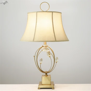 

Modern creative Crystal Fabric table lamps for living room Led Bed lamp bedside light table light Tafellamp lamps bedroom
