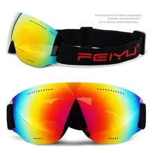 Однослойные лыжные очки adjustive Анти-туман большая Лыжная маска очки для катания на лыжах мужские и женские зимние сноубордические очки