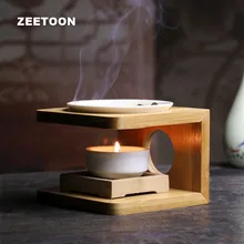 Натуральный Бамбук курильница бамбуковая полка Свеча Эфирное масло нагреватель Йога спа курильница/домашний Ночник светильник лампа украшения ремесла