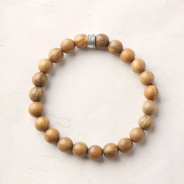 8mm Original handmade Green Sandalwood beads hand on ancient sandalwood