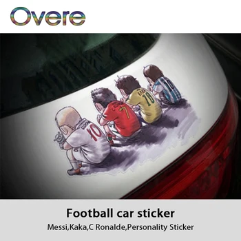 

Overe Cartoon Car Headlight Body Stickers Football Stars Styling For Renault Megane 3 Duster Captur Chevrolet Cruze Aveo Captiva