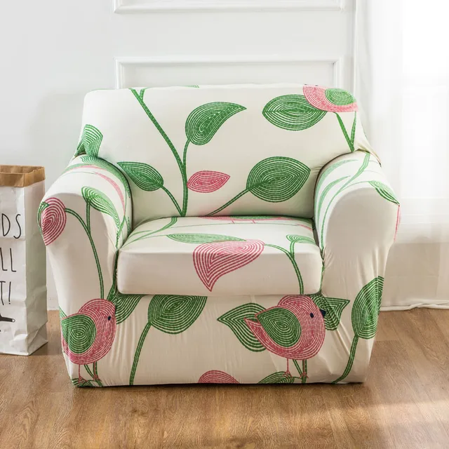 Colorful Bird Printed All inclusive Sofa Cover for Living Room Stretch