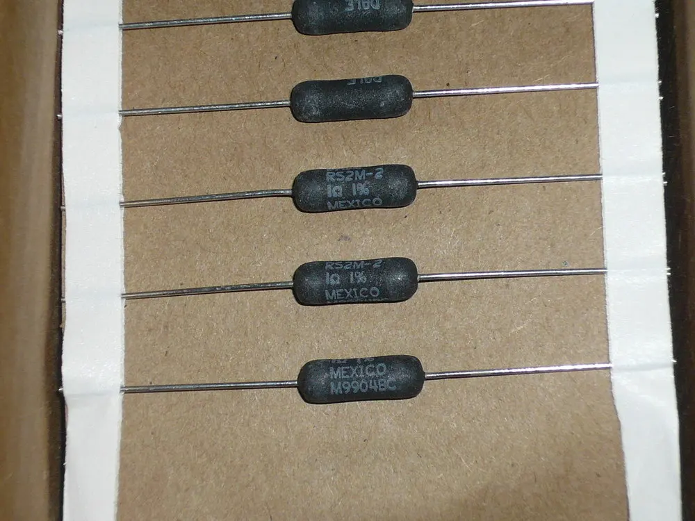 [SA]VISHAY DALE original U.S. RS-2 1% of black resistance 1R 1 Europe disc 1000pcs--100pcs/lot | Электронные компоненты и