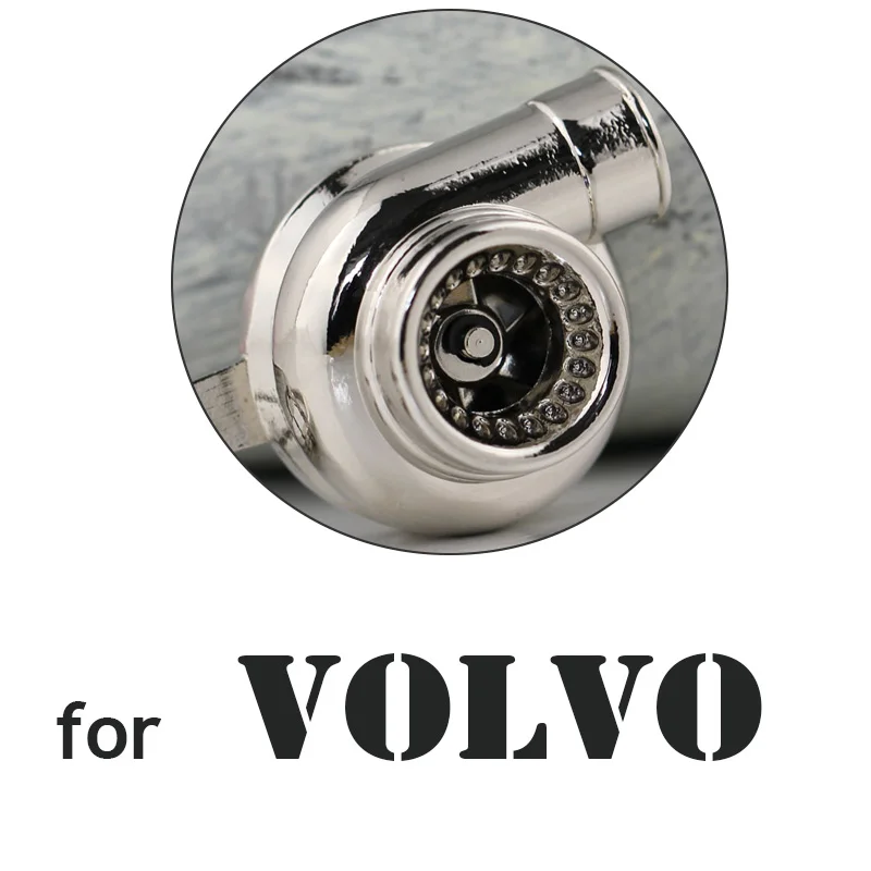 Turbo брелок полированный хромированный автомобиль логотип модель Запасной детали аксессуары спиннинг рукав лезвие подшипник ветровой турбины, логотипы марок машин, брелок для ключей, автомобильные аксессуары, брелок для автомобиля кольца брелоки - Цвет: for Volvo
