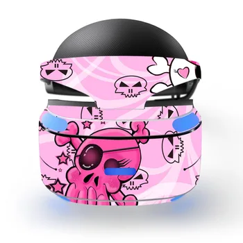 

new pink red heart skull decal PSVR Skin Sticker for Sony Playstation PS VR Console protective cover