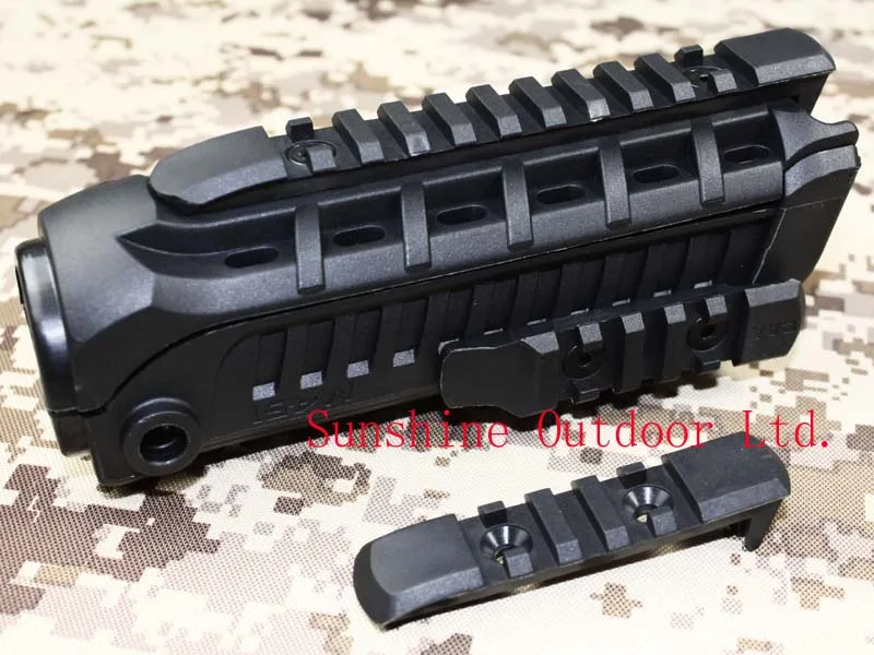 Охотничьи аксессуары CAA M4S1 guardiamanos 3 Rail Handguard Rail system для M4/M16 - Цвет: BK