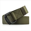 SupSindy – ceinture en toile pour hommes, avec boucle en métal, Double anneau, en nylon, militaire, tactique de l'armée, de qualité supérieure, noir ► Photo 3/6