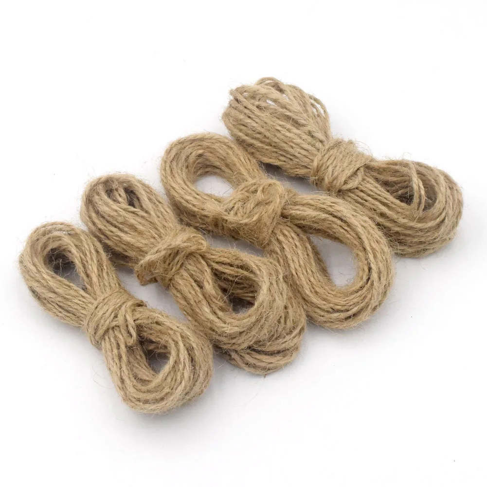 1/2/5 Pieces 10 Metres Hemp Rope Burlap DIY Hand Craft Cord Gift Box