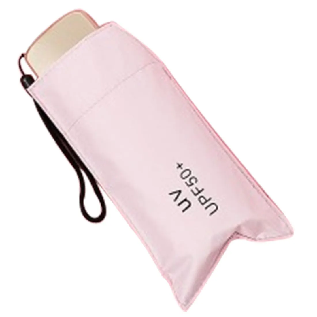 Портативный Модный складной зонт дождь для женщин подарок для мужчин Мини карманный зонтик для девочек анти-УФ водонепроницаемый зонтик для путешествий - Цвет: solid pink